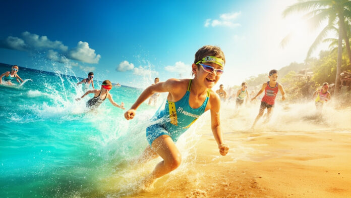 An image illustrating Planning to participate in IRONKIDS Vietnam (Da Nang) 2025 Aquathlon? This article provides essential tips and a comprehensive guide to help young athletes prepare for and excel in the race. We'll cover training strategies, gear recommendations, and race-day advice specifically tailored for the Da Nang event.