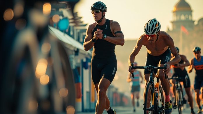 An image illustrating Trong triathlon, ngoài bơi, đạp, chạy, còn có 